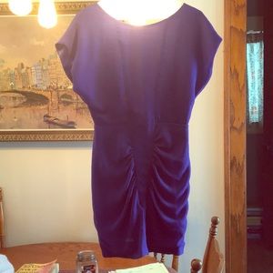 Royal blue mini dress with open back